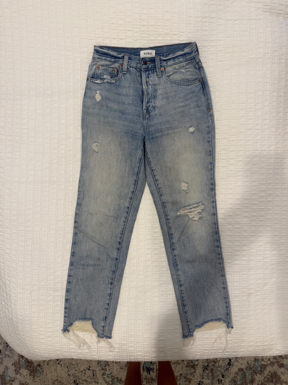 Pistola Light Wash Distressed Skinny Jeans